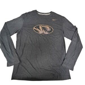 Nike Missouri Tigers‎ Long Sleeve T-Shirt NCAA Gray M Medium